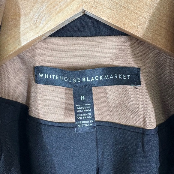 NWOT White House Black Market Tan and Black Color Block Suit Set Size 8 - Picture 4 of 11